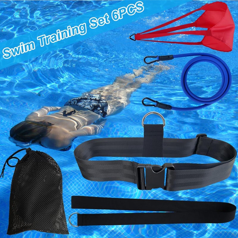 CORECISE Swimming Resistance Training Set - Aquatic Resistance Belt, Swim Parachute, Pool Trainer Set - Image 2